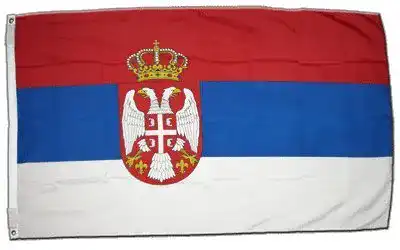Serbien-Flagge Flaggenfritze XXL Flagge Serbien mit Wappen