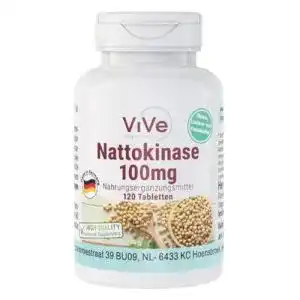 Nattokinase ViVe Supplements, 100mg, 120 Tabletten, Hochdosiert