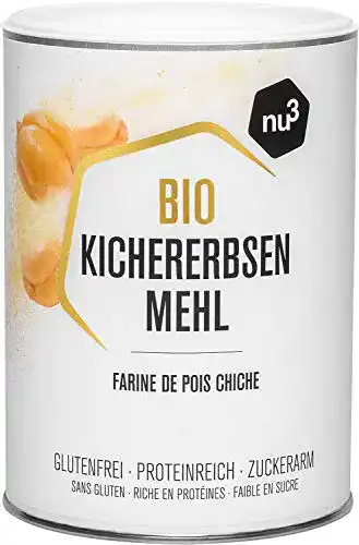 Kichererbsenmehl nu3 Bio, 400g aus 100% Kichererbsen