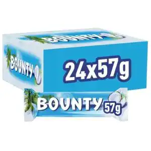 Schokoriegel Bounty Vollmilch, 24er Pack (24 x 57 g)