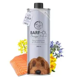 Leinöl für Hunde Annimally Barf Öl für Hunde 500ml Barföl