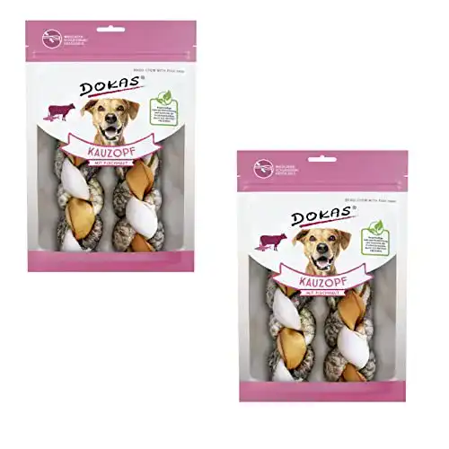 Die beste Dokas Dokas Dog Kauzopf mit FISCHHAUT - Doppelpack - 2 x 120g 2026 Test Bestseller Dokas Dokas Dog Kauzopf mit FISCHHAUT – Doppelpack – 2 x 120g