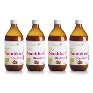 Sanddornsaft Vitavitee Bio Sanddorn Direktsaft (4 x 500 ml)