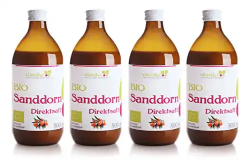 Sanddornsaft Vitavitee Bio Sanddorn Direktsaft (4 x 500 ml)
