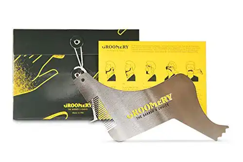 Bartschablone oxoxo Groomery 6-in-1 Edelstahl / Rasiervorlage