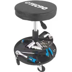Werkstatthocker TecPo Werkstatt Rollsitz 135 kg mit Ablage
