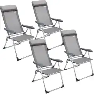 Gartenstühle Casaria 4er Set Gartenstuhl Hochlehner Alu