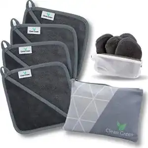 Mikrofaser-Abschminktücher Clean Green Mikrofaser, waschbar