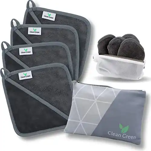 Mikrofaser-Abschminktücher Clean Green Mikrofaser, waschbar