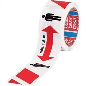 Klebeband rot-weiß tesa SIGNAL Social Distancing Tape Markierung