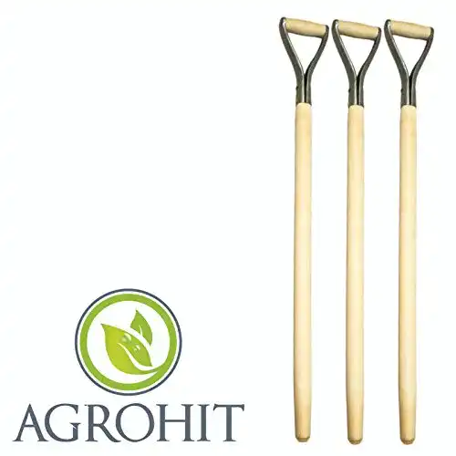 Spatenstiel laguz 3X Grabegabel Holzstiel D Griff Ø 38 mm 100cm