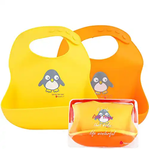 Silikon-Lätzchen NatureBond 2 Stück Baby Lätzchen Silikon