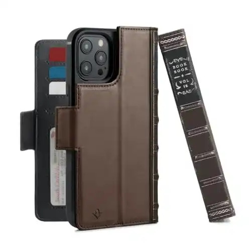 Bookbook Twelve South für iPhone 12 Pro Max, 3-im-1 Leder