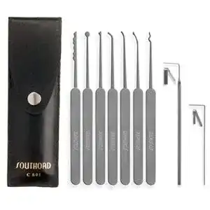 Lockpicking-Set SecPro SouthOrd C801 9 Stück Slimline Dietrich Set