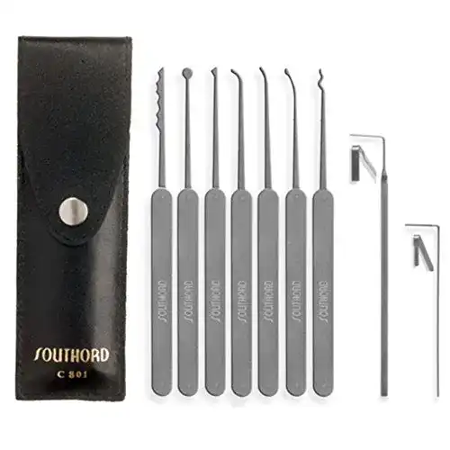 Lockpicking-Set SecPro SouthOrd C801 9 Stück Slimline Dietrich Set
