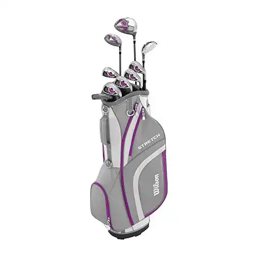 Golfschläger Wilson Anfänger-Komplettsatz, 9 mit Cartbag, Damen Linkshand