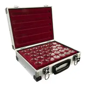 Münzkoffer MC.Sammler Alu Münzenkoffer inkl 5 Münztableaus