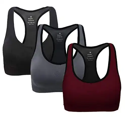 Sport-BH ANGOOL Damen Komfort Klassische Racerback Sport BH