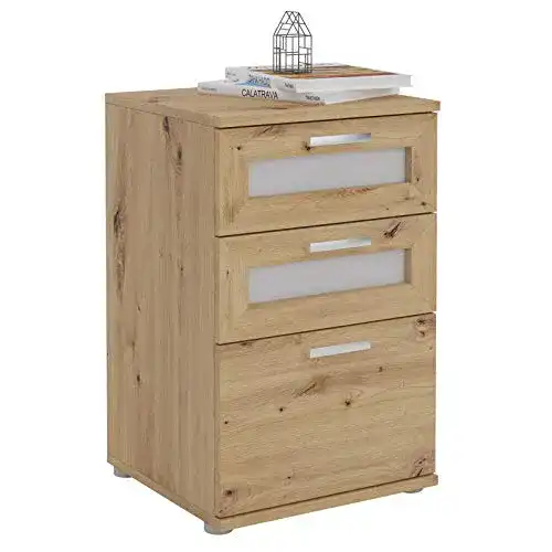 Nachttisch CARO-Möbel für Boxspringbetten MARIKE in Asteiche