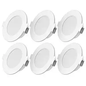 LED-Einbaustrahler UKawhi, Ultra flach 6W 230V IP44, 6er Set