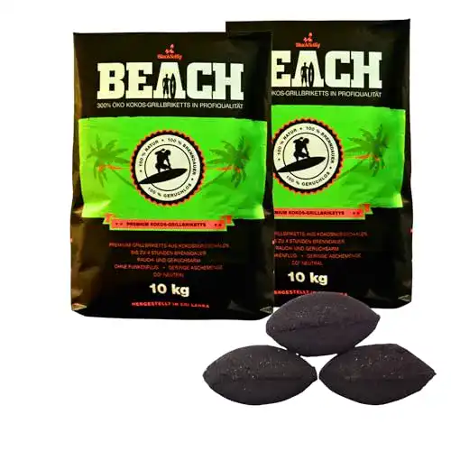 Kokos-Briketts BlackSellig 20 Kg Beach Kokos Grill Briketts