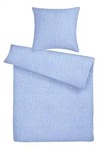 Perkal-Bettwäsche Carpe Sonno Mako Perkal, Hellblau, 2 tlg. Set