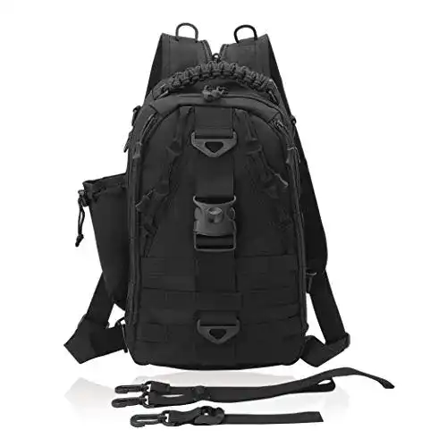 Angelrucksack mit Rutenhalter Amitfo Angel-Rucksack