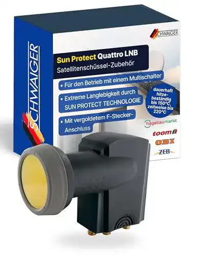 Quattro-LNB SCHWAIGER -401- Quattro LNB mit Sun Protect