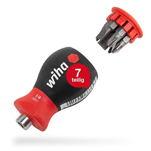 Bithalter Wiha Magazin- Stubby 3801-04, Mini, mit 6 Bits im Griff