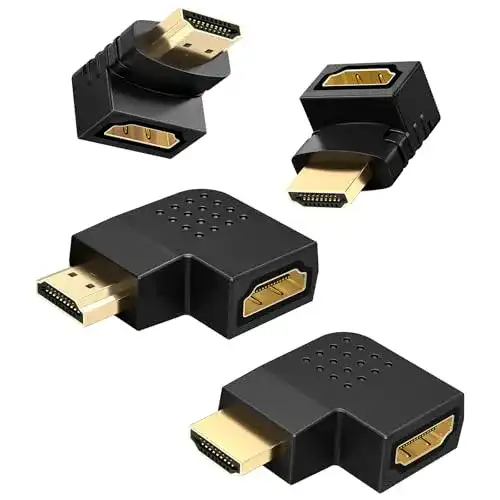 HDMI-Winkelstecker J&D 4 Stück Winkel HDMI Adapter, 4 Pcs