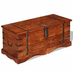 Antik-Truhe vidaXL Massivholz Aufbewahrungstruhe Vintage