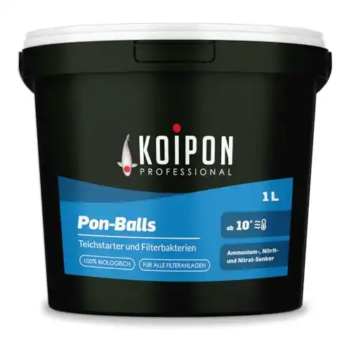 Teichbakterien KOIPON Pon-Balls Filterstarter 1 l, Nitrit Entferner