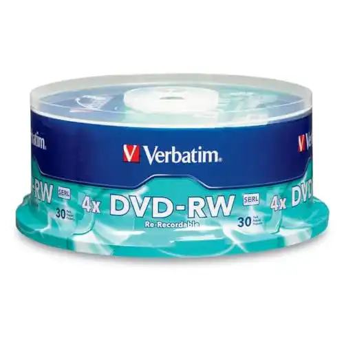 DVD-R Verbatim W 4,7 GB 4X mit Marken-Oberfläche, 30 Stück