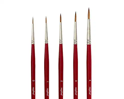 Aquarellpinsel Repino 5 feine Rotmarderpinsel Künstlerpinsel