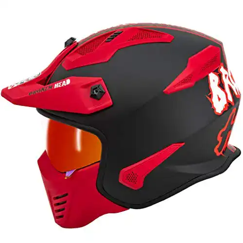 Broken-Head-Helm Broken Head Street Warrior Rot Camouflage