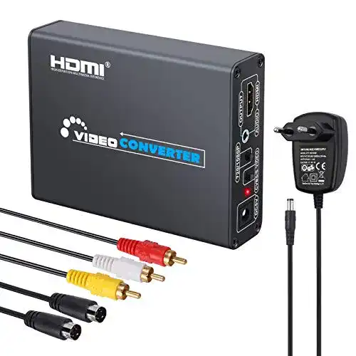 Upscaler LiNKFOR 3RCA AV CVBS Composite S-Video R/L Audio