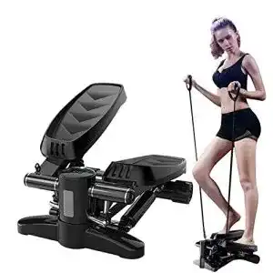 Swing-Stepper HJKHNK Mini-Stepper mit Zugbändern für Zuhause Side-Stepper LCD Trainingscomputer Kalorienzähler