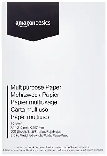 Die beste Druckerpapier Amazon Basics, DIN A4, 80 g/m², 500 Blatt, Weiß 2026 Test Bestseller Druckerpapier Amazon Basics, DIN A4, 80 g/m², 500 Blatt, Weiß