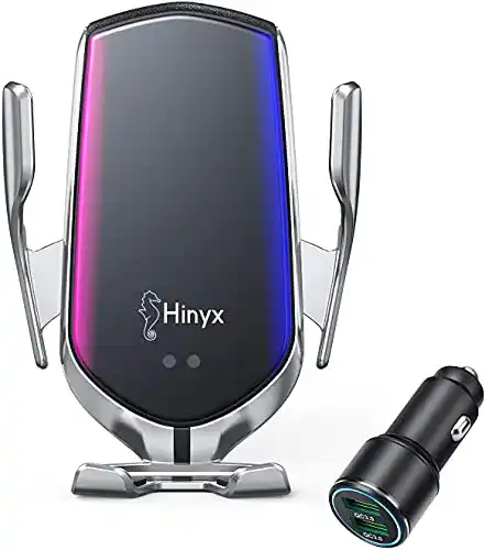 Qi-Ladegerät fürs Auto Hinyx Kabelloses Auto Ladegerät, 2 in 1