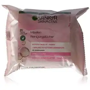 Abschminktücher Garnier Mizellen Reinigungstücher, 25 Stück