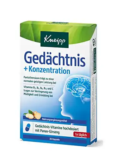 Gedächtnis-Tabletten Kneipp Gedächtnis + Konzentration, 30 Kaps.