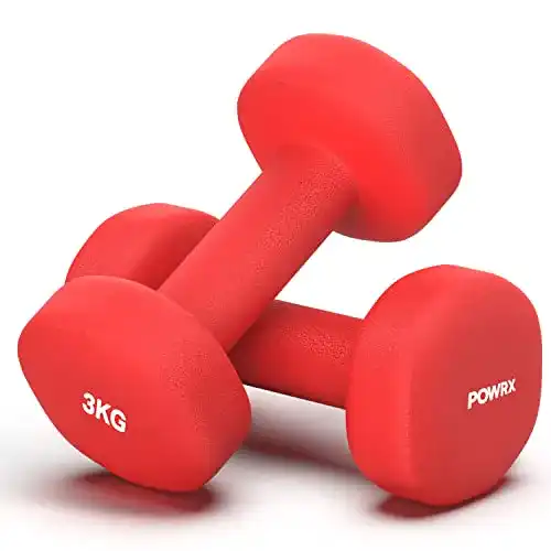 Hanteln 3 kg POWRX Fitness Neopren Hanteln 3KG 2er Set