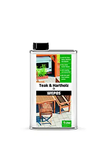 Holzöl Wepos 2000300657 Teak- und Hartholz Öl 1 Liter