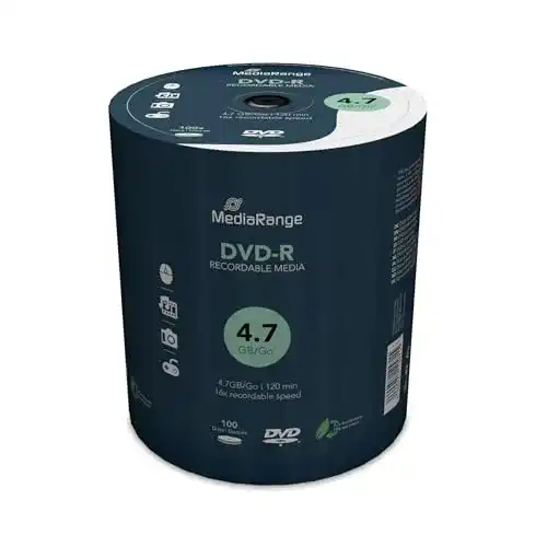 DVD-R MediaRange 4.7Gb|120Min 16x Speed, Cake 100