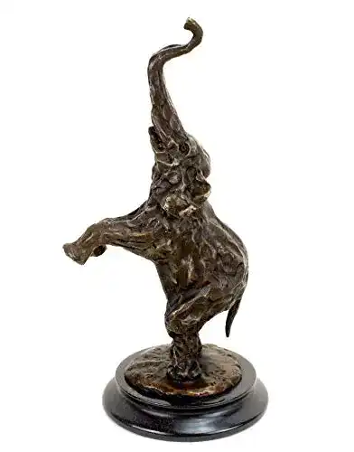 Bronzefigur Kunst & Ambiente – Tierskulptur – – Indischer Elefant