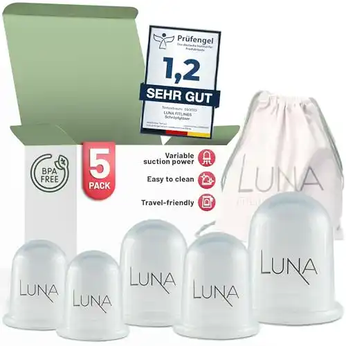 Schröpfglas LUNA FitLines – 5er Set Premium Schröpfgläser