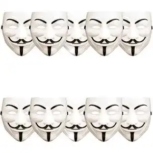 Guy-Fawkes-Maske ART DECOR Germany 10 Stück V wie Vendetta