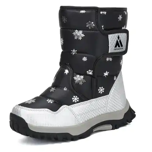 Winterstiefel Kleinkinder katliu Winterstiefel Mädchen, Schwarz 26