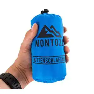 Seidenschlafsack montoza Hüttenschlafsack – Ultraleicht 170g blau