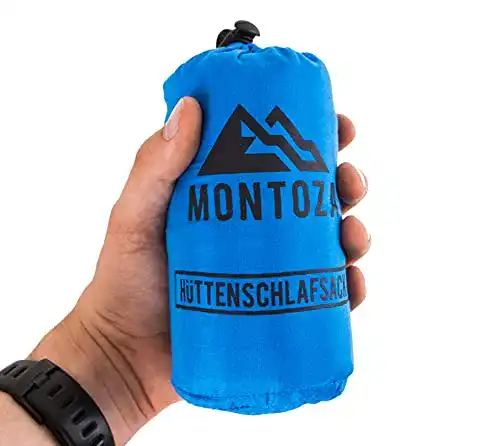 Seidenschlafsack montoza Hüttenschlafsack – Ultraleicht 170g blau